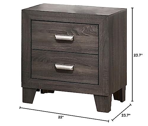 Best Quality Furniture Nightstand, Gray
